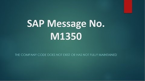 Std. SAP Error || Message No. M3150 ||