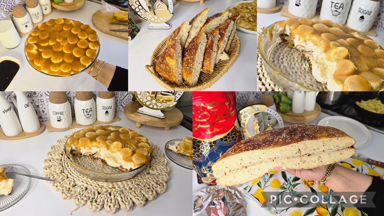 غير بكاس حليب و في 5 دقايق روني عجينتك و كوليها حامية مفشفشة 😍تحلية موز و كاراميل لي ما تقدامش😂