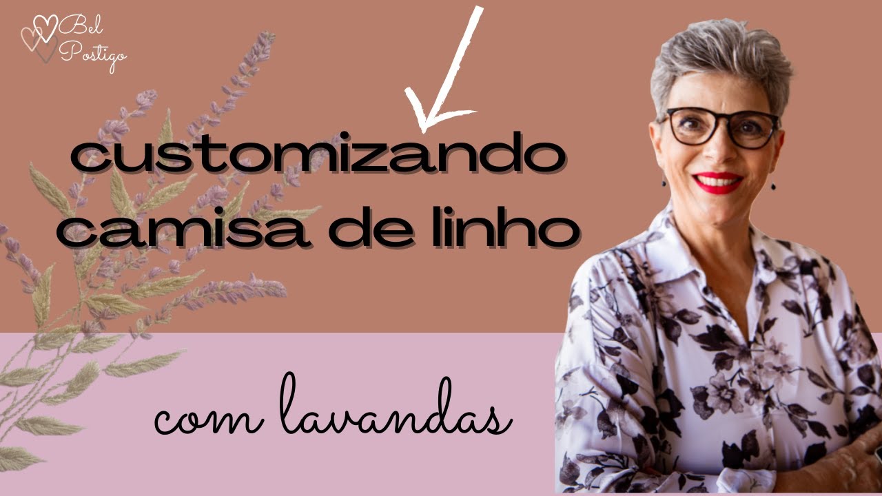 COMO BORDAR UMA CAMISA DE LINHO COM LAVANDAS | Bordando lavandas com ponto Margarida cheio
