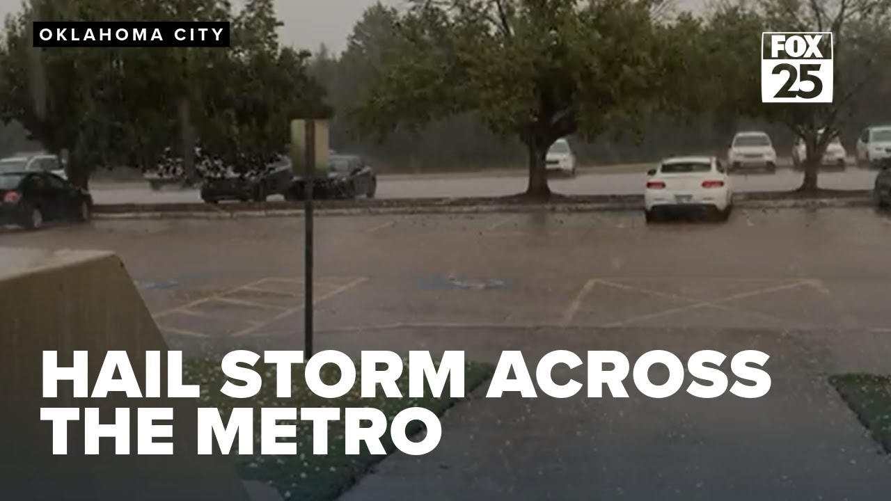 Hail storm leaves damage across Oklahoma City - YouTube