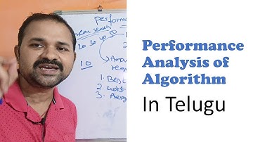 Performance Analysis of Algorithm in Telugu || Data Structures in Telugu | Time | Space | Complexity