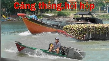 Xem mà sợ.Ghe.sà lan giành nhau vượt cống ngăn mặn Miền Tây