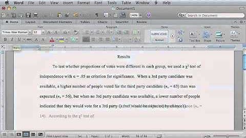How to Report Statistics in APA Style using Word for Mac
