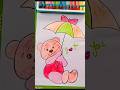 Cute Teddy BearColouring 🧸🎨 | SatisfyingKids Art #shorts#artshorts #satisfyingart#coloring#ytshorts