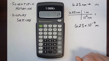 TI 30Xa scientific notation