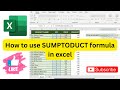 How to use SUMPRODUCT Formula in Excel #video #viralvideo #trending #Excel #ExcelTutorial #new #yt