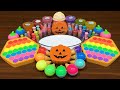 RAINBOW SLIME ! Mixing makeup, clay and more into GLOSSY SLIME ! Relaxing Slime Video #208