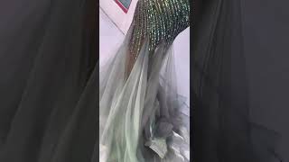 💚💚💚💚Glowing in Green: Dazzle at Prom with a Fully Beaded Bodice and Sheer Fabric Dress💚 screenshot 5