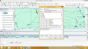 Select by attribute SQL querry Select menu ArcMap ArcGIS Lesson 5 1