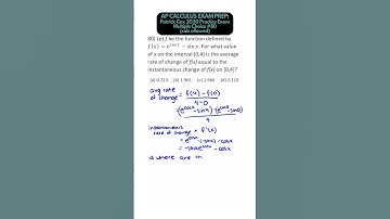 AP CALCULUS REVIEW - Multiple Choice, Calc Allowed (Q80 - Cox) - #math #calculus1 #study #apcalculus
