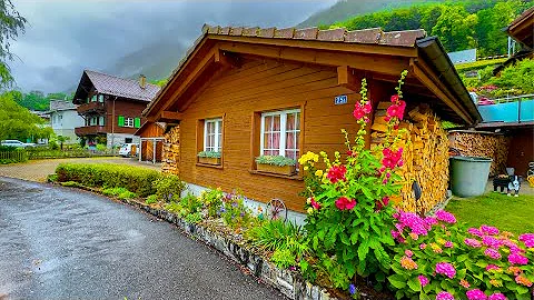 The magical Swiss village Oberried after fresh summer rain 🇨🇭 Switzerland 4K