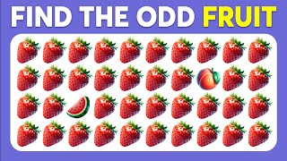 Find the ODD One Out - Fruits Edition 🍏🍎🍌 Easy, Medium, Hard Levels | Monkey Quiz