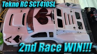 Tekno RC SCT410SL - 2nd Race WIN!!! Car Setup VLOG and Race Video!