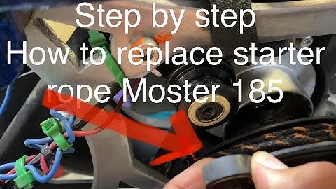 How to replace the puller rope for a starter on a moster 185 MY19/20