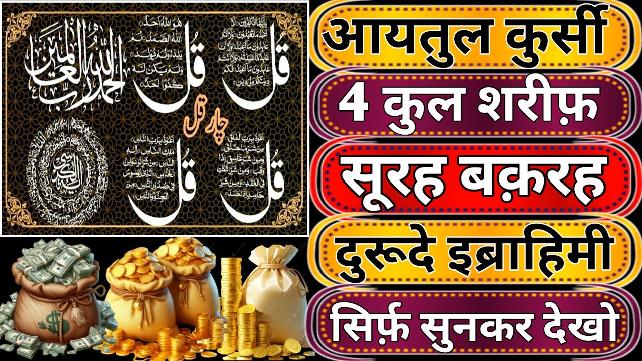 Morning Wazifa After FAJAR Prayers | 4 Qul | Ayatul Kursi | Surah Baqarah | Darood Tanjeena |