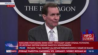 Rzecznik Pentagonu John Kirby Wyślemy 3 Tys. Żołnierzy Usa Do Polski, Niemiec I Rumunii