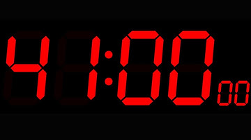 Countdown Timer 41 Minutes  / 41 Minute Countdown Timer - Red Digit (No mid-video ads)