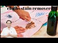 Cloths stain remover making