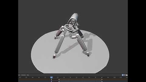 Rigged robot in blender