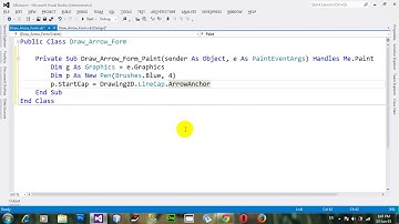 How to draw an arrow on windows form using VB NET 2012