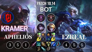 LGD Kramer Aphelios vs Ezreal Bot - KR Patch 10.14