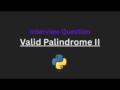 Valid Palindrome II - Leetcode 680 - Python