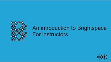 Brightspace - an introduction for instructors