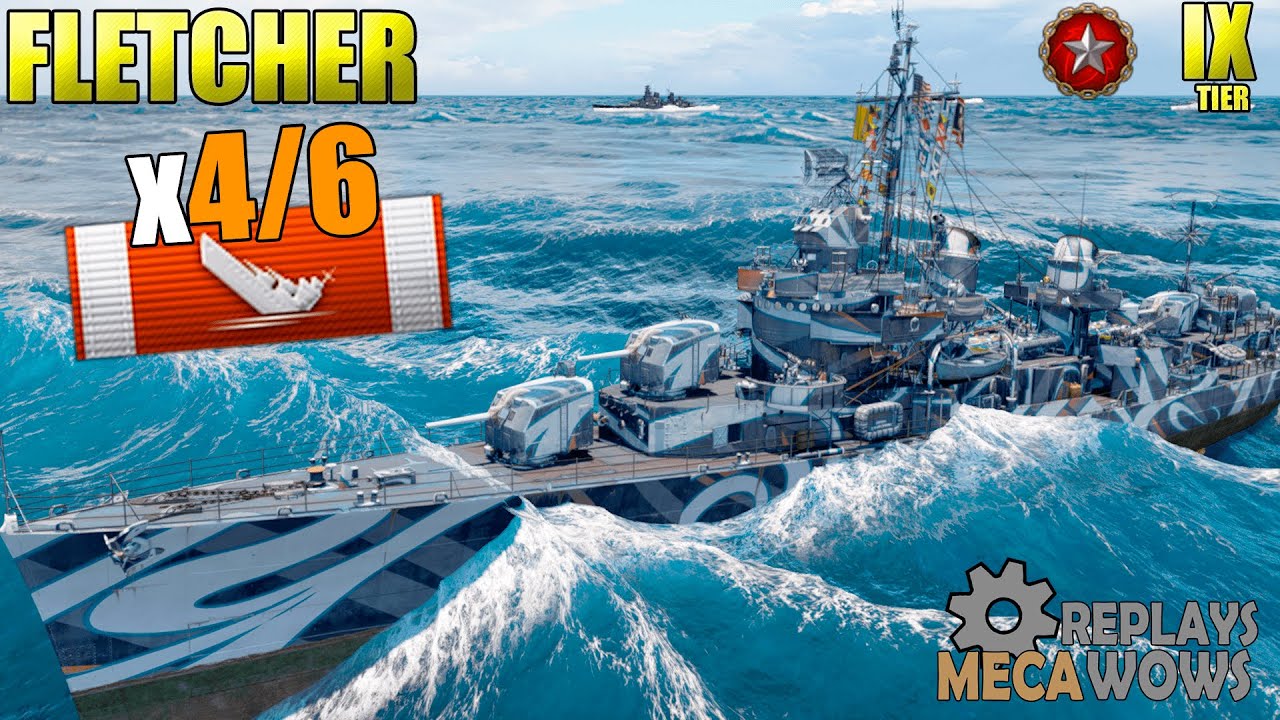 Fletcher, 241k dmg in Ranked, 2,9K Base XP, 4 Kills | World of Warships Gameplay