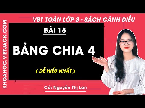 Video Vở bài tập Toán lớp 3 - Bài 18: Bảng chia 4 - trang... - youtube