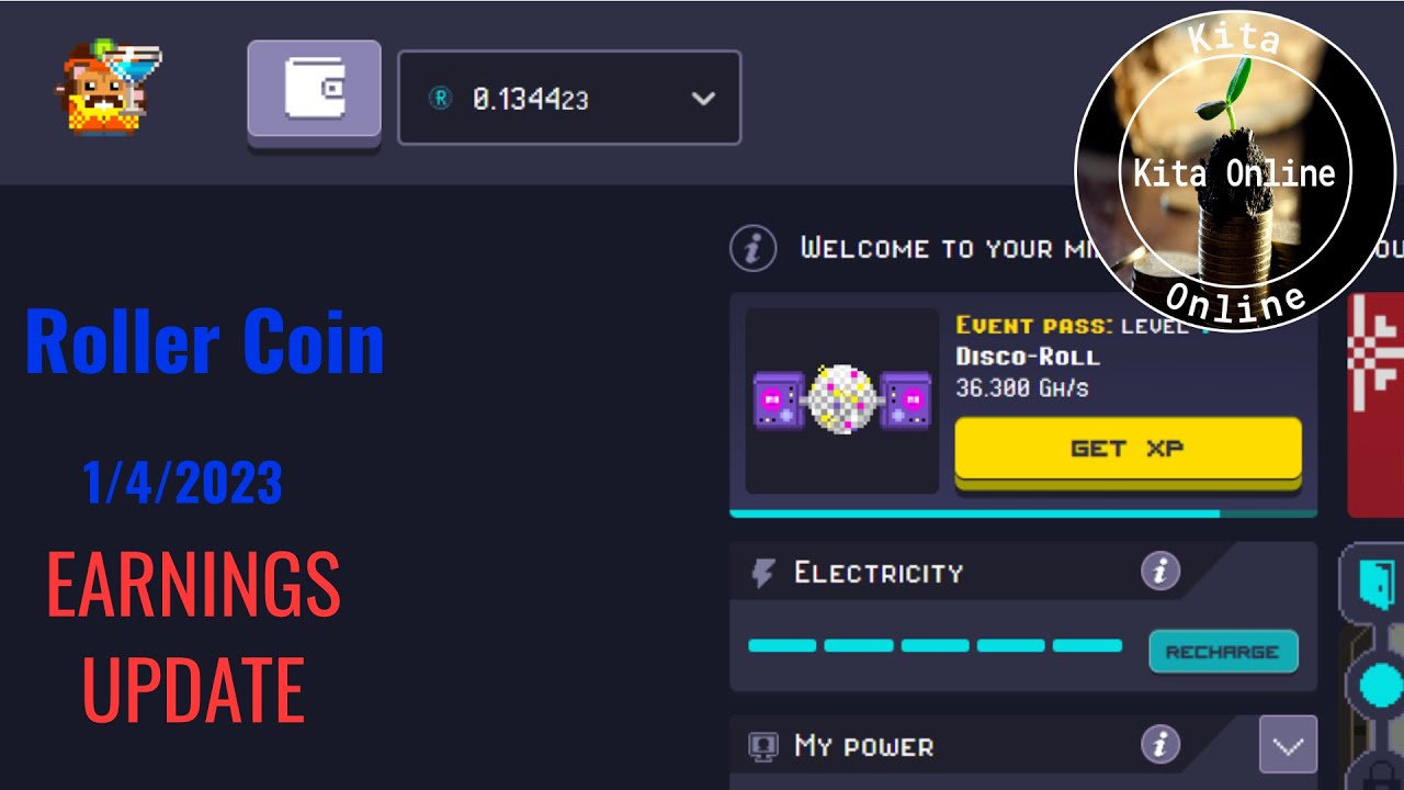 Roller Coins Earnings Update and Progress 1/4/2023 YouTube