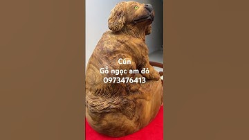 Cún gỗ ngọc am đỏ chất già đậm dầu thơm. Kt: C38 -  N32 - s20:( nặng 9 kg)