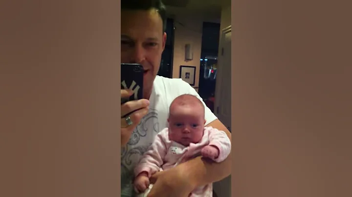 Sarah and Daddy in the mirror