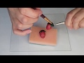 Polymer clay earrings Strawberry - tutorial on sculpting strawberry earrings from baked polymer clay