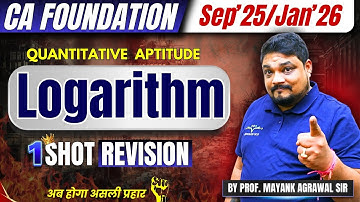 Logarithm | Quantitative Aptitude | Revision | CA Foundation Sep