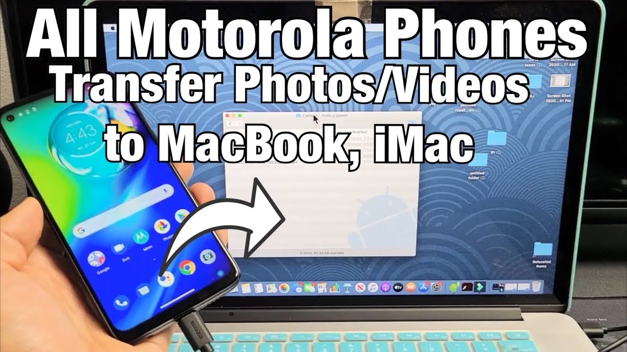 All Motorola Phones: Transfer Files (Photos/Videos) To Macbook, Imac, Apple Computer W/ Cable