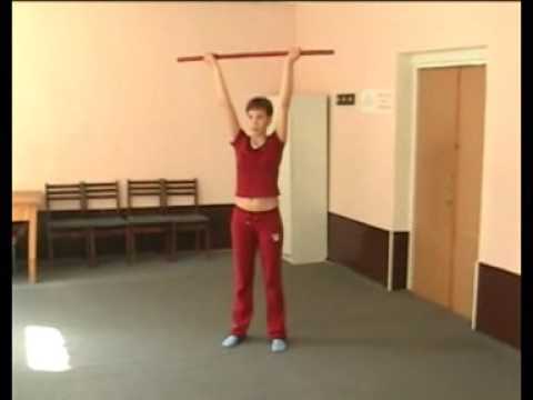 Шейный остеохондроз упражнения с палкой видео