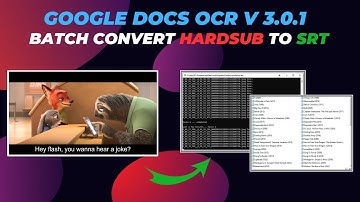 Google Docs OCR V3.0.1  BATCH CONVERT HARDSUB TO SRT
