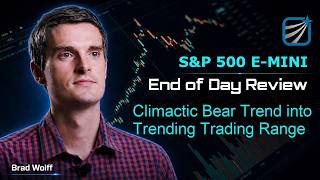 SP500 E-mini 5 Min Climactic Bear Trend into Trending Trading Range - Wednesday September 23, 2026