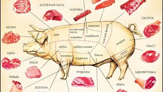 🔪🐷 Прибыльный разруб домашний свинины. meat cutting, meat, butcher, 肉,切肉,屠夫,猪肉,牛肉,羊肉,鸡,係食物呀！