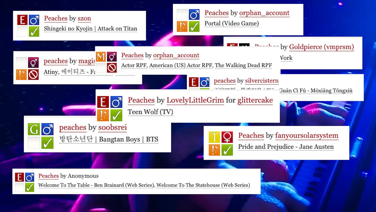 Bowser singing Peaches but it's an AO3 Lyric Video YouTube