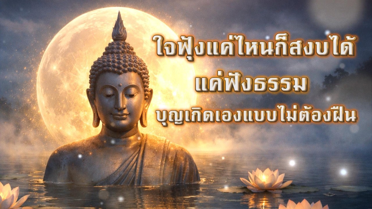 ใจฟุ้งแค่ไหนก็สงบได้ แค่ฟังธรรม บุญเกิดเองแบบไม่ต้องฝืน