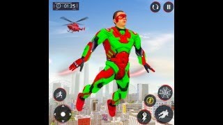 Flying Superhero Rope Hero Rescue_ Survival Mission screenshot 1