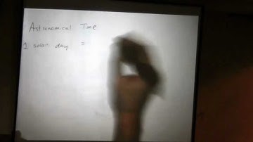 Astronomy 101:  Solar vs. Sidereal Time