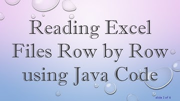 Reading Excel Files Row by Row using Java Code
