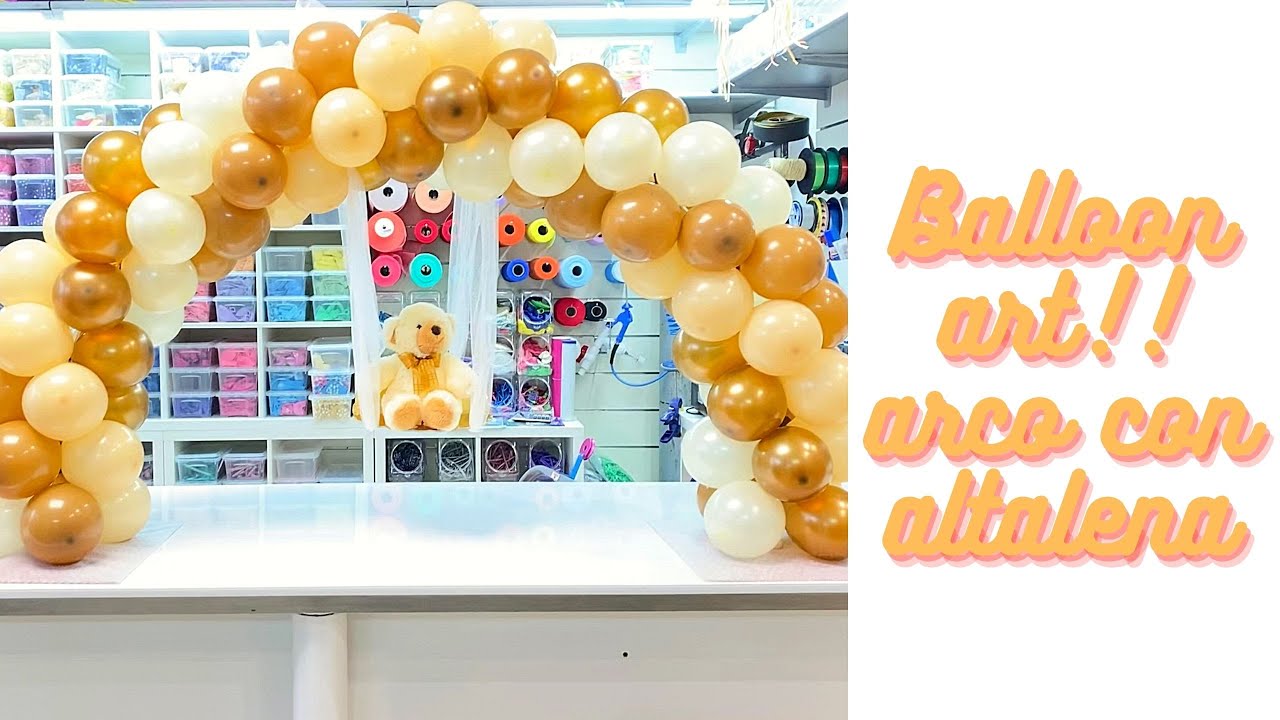 balloon art Arco di palloncini con orsetto su altalena ! 