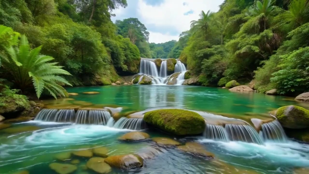 Peaceful Relaxing River Sounds with Forest Birds 🕊️ Nature Sounds for Deep Relaxation