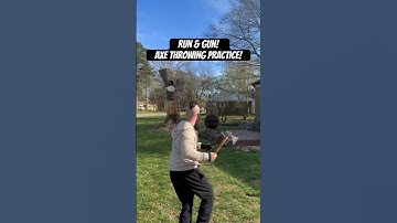 Run & Gun! Axe throwing practice! #axethrowing #axe #tools #skills #vikings #outdoors #real #tips