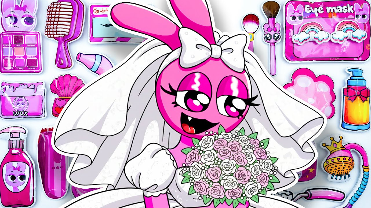 💖Paper DIY💖 Incredibox Sprunki Pinki Bridal Skincare + Makeup Blind Bag Unboxing ASMR