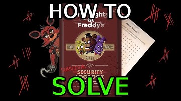 FNAF | How to SOLVE the Survival Logbook the Way Scott Intended