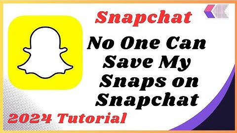 How to stop someone from saving your snaps on snapchat - Quick Tutorial